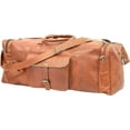 thumbnail image 5 of Shy Shy Let's Touch The Sky leather duffle bag large 24-inch travel duffle overnight weekender leather bag for men and women, 5 of 5