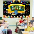thumbnail image 5 of Fondo de tela para la temporada de regreso a clases, decoración para fiestas en el campus, hogar y al aire libre, decoraciones para fiestas temáticas de regreso a clases, 70,9 x 45,3 pulgadas, 5 of 5