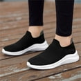 thumbnail image 2 of Mens Walking Shoes Pull-on Lightweight Running Shoes Breathable Knit Woven Sock Sneakers Tennis Athlet𝗂c Shoes Casaul L𝗈afers Shoes Versatile Outdoor Walking Shoes for Summer and Autumn, 2 of 9