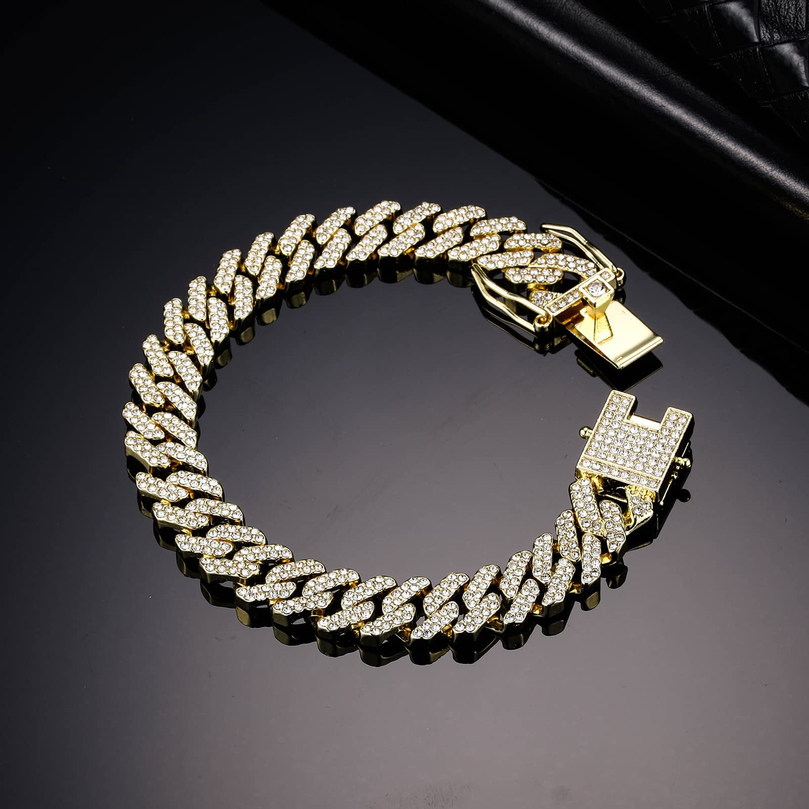 Buy VIEN Iced Out Cuban Link Bracelet Bling Zirconia Miami Link Bangle  Jewelry for Men Women Hip Hop Bracelets Jewelry (SILVER) at Amazon.in