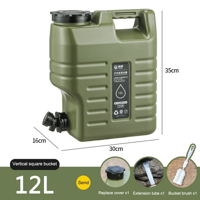10/12L Camping Water Storage Container Large Capacity Portable Water Carrier Bag Outdoor Picnic Accessory