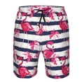 thumbnail image 3 of Fuzoiu Flamingos Print Men's Beach Shorts,Men's Swim Trunks,Quick Dry Board Shorts with Pockets,Men's Bathing Suits for Surfing, Running, and Casual Wear-Large, 3 of 6