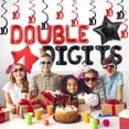 thumbnail image 3 of 10th Birthday Decorations for Boys Red and Black Double Digits Birthday Party Supplies 10 with Double Digits Foil Balloons Hanging Swirls Happy Birthday Cake Topper Banner for 10 Years Old, 3 of 6