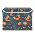 thumbnail image 7 of Yayeee Collapsible Cube Storage Bin with Lid Fabric Closet Decorative Basket with Handles, Whimsical Foxes Pattern, 7 of 7