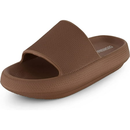 

CUSHIONAIRE Women s Feather recovery slide sandals with +Comfort