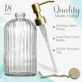 thumbnail image 2 of Clear Glass Soap Dispenser with Rust Proof Stainless Steel Pump, Refillable Liquid Hand soap Dispenser for Bathroom, Premium Kitchen Soap Dispenser (Clear)., 2 of 8