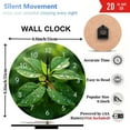 thumbnail image 3 of Green Leaf Wall Clock Nature Decor 10-Inch Silent Wooden Wall Clock, Battery Operated (AA Batteries Not Included), Artistic Home Decor, 3 of 7