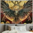thumbnail image 2 of Creowell  Skull Tapestry Gothic Skeleton Tapestry Horror Ghost Wall Tapestry Hippie Vertical Tapestry Mystic Owl Wizard Tarot Tapestry Wall Hanging for living Room 50x40inch, 2 of 6