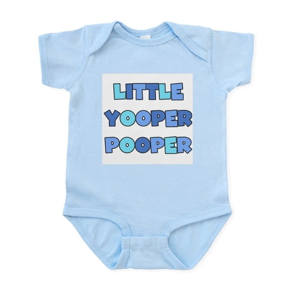 CafePress - Blue Little Yooper Pooper Infant Bodysuit - Baby Light Bodysuit, Size Newborn - 24 Months