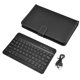 thumbnail image 2 of Mini teclado inalámbrico Bluetooth con funda de piel sintética para teléfono inteligente y tableta de 4,5 a 6,8 pulgadas, color negro, 2 of 5