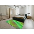 thumbnail image 4 of Ahgly Company Indoor Round Patterned Green Onion Green Area Rugs, 3' Round, 4 of 6