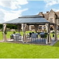 thumbnail image 6 of Mellcom 12x20FT Hardtop Gazebo with Aluminum Composite Double Roof for Patio Lawn and Garden, 6 of 8