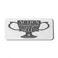 thumbnail image 1 of Saying Computer Mouse Pad, Motto on Trophy Action is the Foundational Key to All Success, Rectangle Non-Slip Rubber Mousepad X-Large, 35" x 15" Gaming Size, Dark Blue Grey White, by Ambesonne, 1 of 2