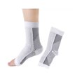 thumbnail image 3 of Chaussettes Courtes de Compression à Bout Ouvert 1 Paire Blanc S/M Blanc S/M, 3 of 4