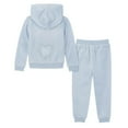 thumbnail image 2 of Juicy Couture Girls 7-16 Velour Zip Jogger Set (Light Blue 7), 2 of 3