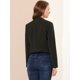 thumbnail image 5 of Día de San Patricio Chaqueta Corta Casual De Negocios De Oficina De Trabajo Sin Cuello Para Mujer Gris oscuro L, 5 of 6