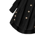thumbnail image 3 of Winter Coat Sweatshirt for Women Plush Solid Button Long Sleeve, 3 of 9