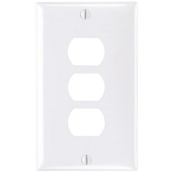 Legrand - Pass & Seymour K3W Plastic Despard Opening Wall Plate Three Horizontal Opening Per Gang Includes Mounting Straps