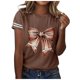 thumbnail image 2 of Fiudx Ofertas Relámpago Camiseta de Manga Corta con Cuello Redondo y Estampado Informal para Mujer, 2 of 4