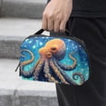 thumbnail image 2 of Octopus Oxford Fabric Digital Pouch for Electronic Devices, Waterproof Travel Case for Cell Phone Charger, Hard Drive, and Cords - 5.9x9.44x3.14 inches, 2 of 6