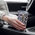 thumbnail image 6 of Halloween Skull 20oz Skinny Tumbler With Handle and Straw, Purple Gothic Skull Stainless Steel Double Walled Vacuum Insulated Cup, Holiday Gifts for Women Men, 6 of 6