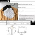 thumbnail image 4 of Zhengup Elegant Pearl Detachable Fake Collar Half Shirt Blouse Dickey Collar Faux False Collar Elegant for Women Girls, 4 of 6