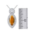 thumbnail image 3 of RYLOS Necklace Sterling Silver 925 Designer Necklace Marquise Gemstone &  Diamonds Pendant 18" Chain 10X5MM Tiger Eye November Birthstone Womens Jewelry Silver Necklace, 3 of 7