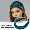 thumbnail image 3 of Unique Bargains Knotted Headbands Hairband for Women 1.2 Inch Wide 1 Pcs Dark Blue, 3 of 7