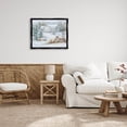 thumbnail image 2 of Niveous Country Barn Snow Scene Landscape Painting Jet Black Framed Art Print Wall Art, 2 of 6
