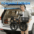 thumbnail image 3 of ELHIXNH 14 Inch Folding Ebike for Adults, 500W & 350WH, 19.9mph, 35 Miles, UL2849, Electric Commuter Bicycle with Basket, 3 of 9