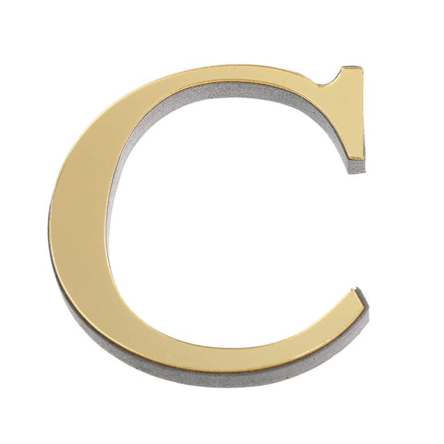 3D Acrylic Large Letter Wall Decals For And DIY Interior Design With Gold Logo Art