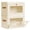 Beige, variant on 2 Pack Canvas Storage Bags for Clothes & Comforters with Clear Window, Beige Large Capacity, Cotton Linen Fabric, Reinforced Handles, Foldable Design for King Comforters, Clothes and Blanket Storage