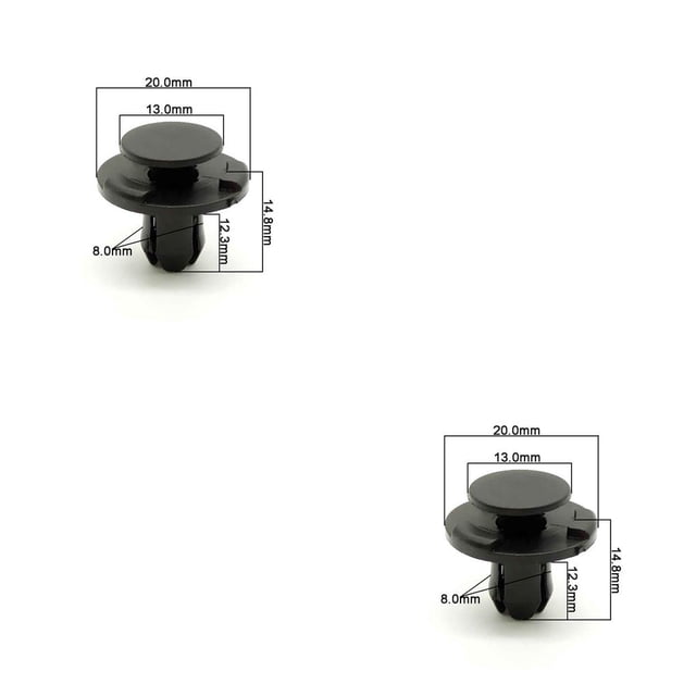 ZheElen 50 Pcs Mixed Auto Fastener Clip Car Body Retainer Pin Front Bumper Door Panel Trim Rivet Mudguard Clips Accessories As Shown 2Set