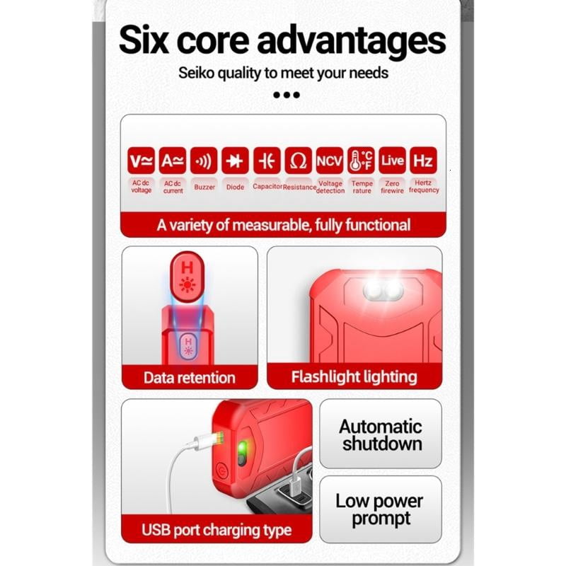 CEORPER Multifunction Digital Multimeter Auto Detection For Reliable Electronic Work