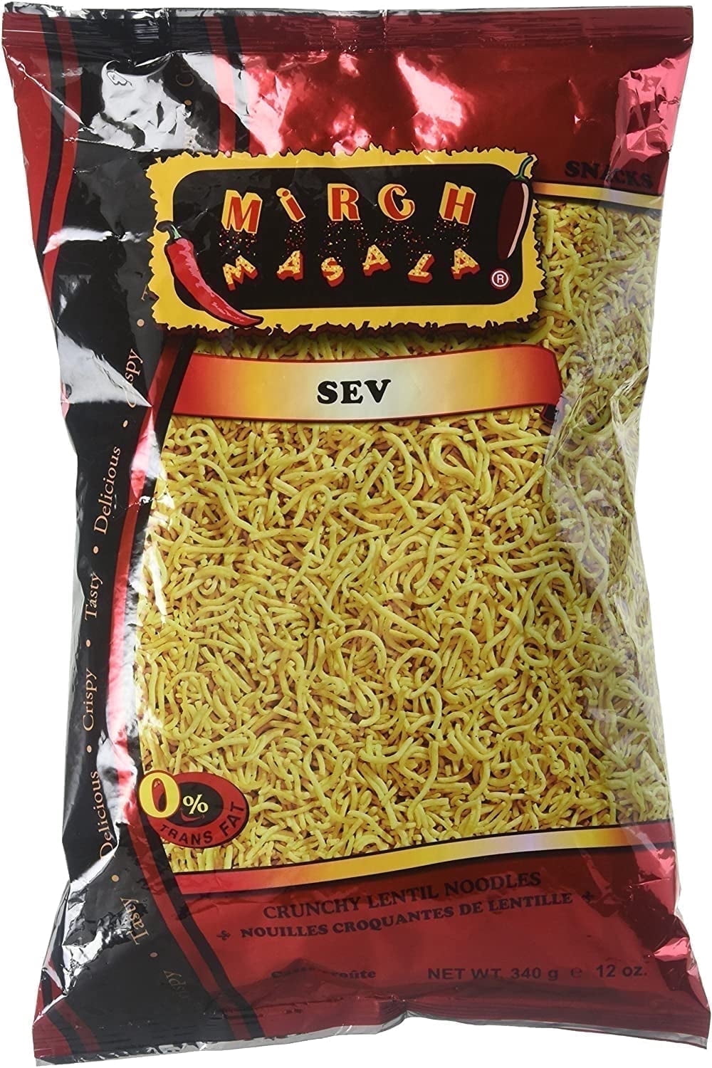 Raju Snacks Dal Sev 400g (14oz) - Crispy Indian Lentil Snack Made From Roasted Chana Dal & Gram Flour Noodles - View #5