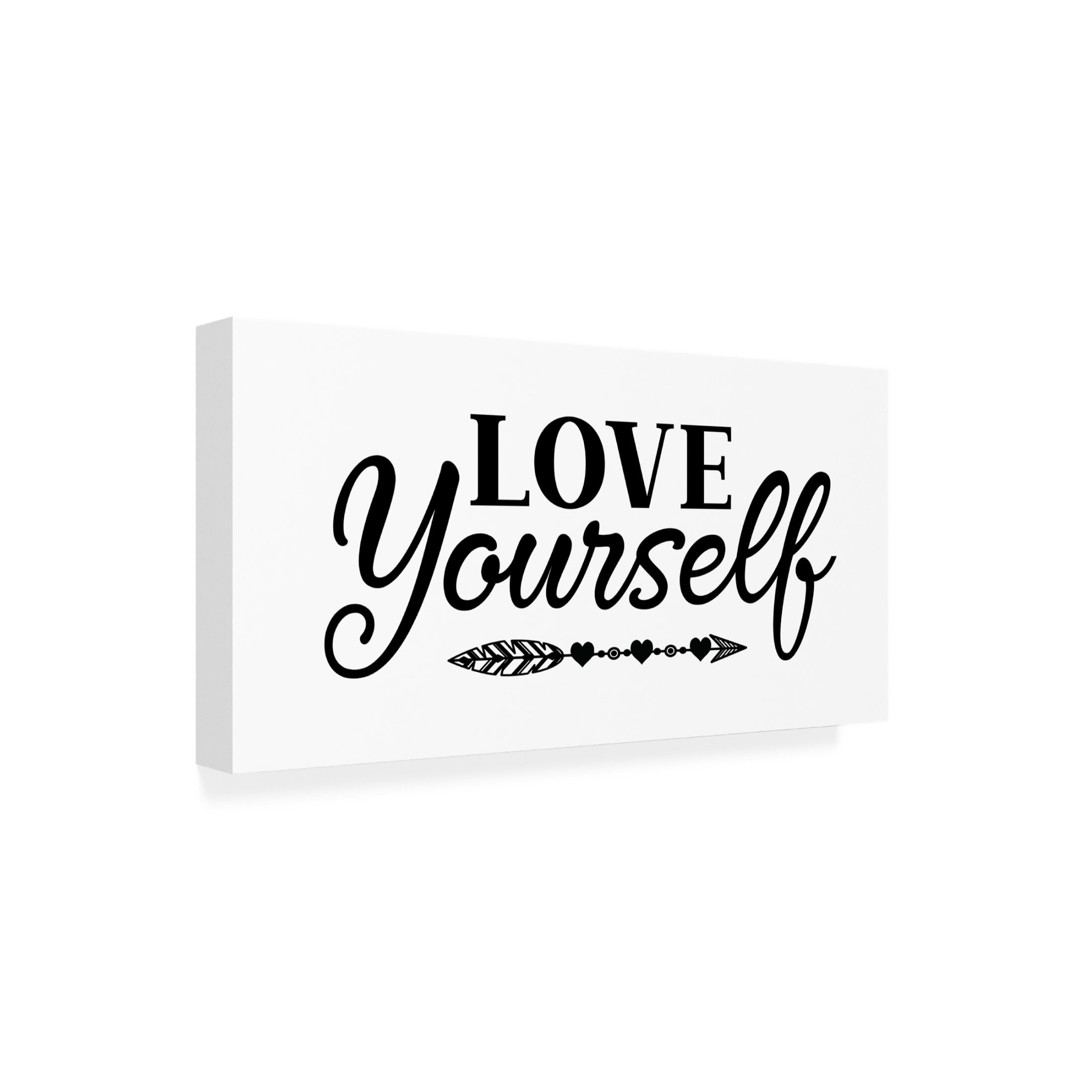 Canvas Wall Art - Jean Plout 'Good Vibes Typography E' Wall Art for Living Room, Bedroom, or Office Décor by Trademark Fine Art - 24 x 12 Inches