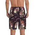 thumbnail image 3 of Kdxio Romantic Paris Print Mens Sleep Shorts Bottoms Soft Comfy Pajama Wear Pants with Drawstring Pockets, 3 of 7