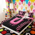thumbnail image 4 of Erosebridal Pink Drip Letter U Full Size Sheets, Cute Baseball Sport Bed Sheets for Girls and Boys, 4-Piece, 1 Flat Sheet, 1 Fitted Sheet and 2 Pillowcases, 4 of 6