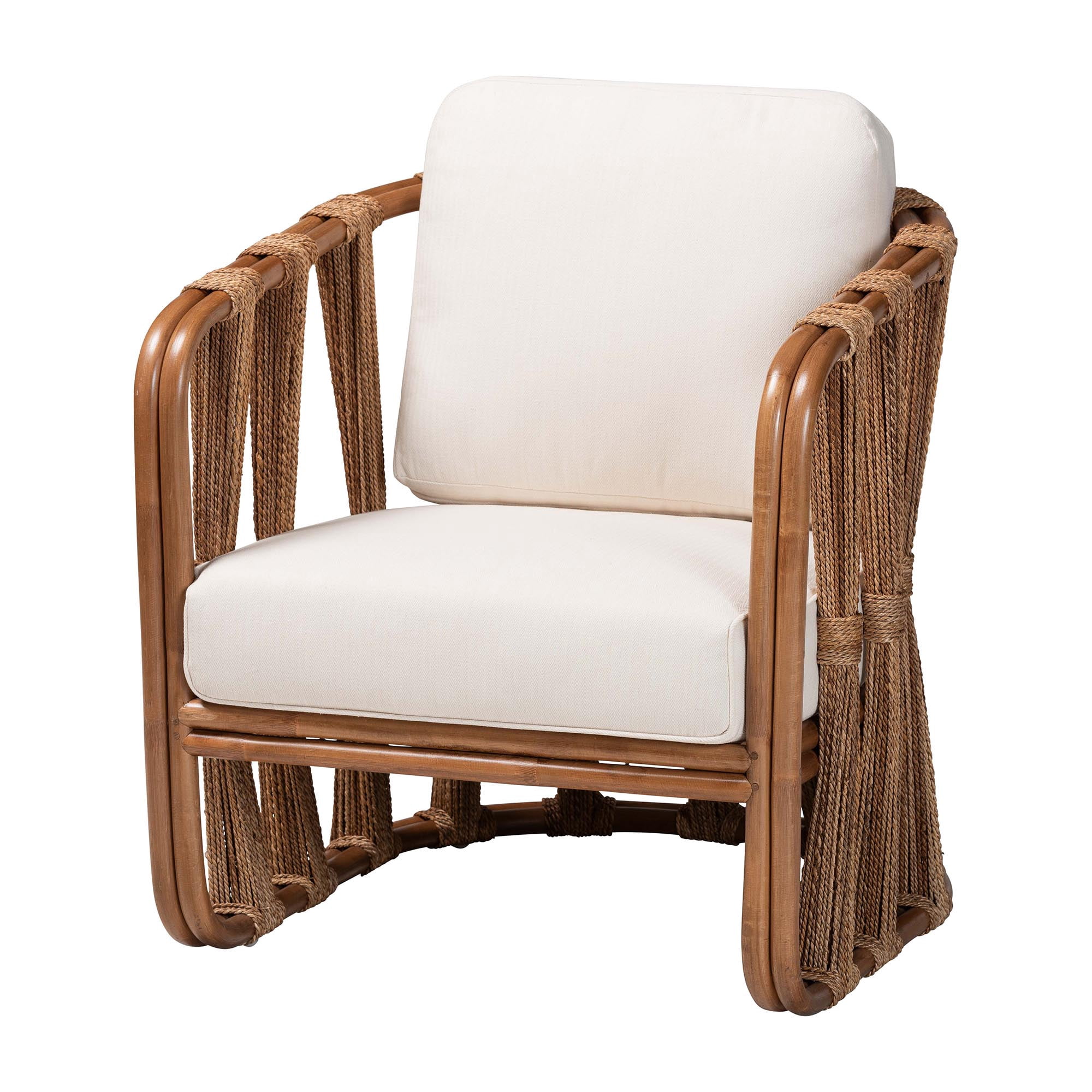 bali & pari Westham Boho Arm Chair, Brown