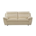 thumbnail image 3 of EK092 Cream Color With Italian Leather Sofa, 3 of 3