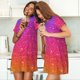 thumbnail image 4 of Easygdp Holiday Shiny Camisón de manga corta para mujer, informal, estampado, 4 of 6