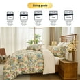 thumbnail image 4 of Kingrest Luxury 100% Organic Cotton King Duvet Cover Set Solid Color Art Decor, Soft & Breathable 3 Pieces King Bedding Sets, Pattern King Comfy Duvet Cover Set, with Zipper Closure, 4 of 9