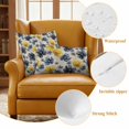 thumbnail image 6 of Yellow Floral Outdoor Pillow Covers 20x20 Set of 2,Waterproof Patio Throw Pillowcase Protectors,Pastoral Pastel Blue Daisy Wildflower Decorative Pillow Shams Cushion Covers for Seat Bed Couch Sofa, 6 of 8
