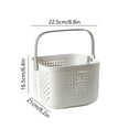 thumbnail image 2 of KMMYS Portable Bathroom Storage Basket with Drainage Holes, Thick Plastic Material, Multifunctional, with Handles for Easy Carrying, Ideal for Shower Products, Towels, and Miscellaneous Storage, 2 of 6