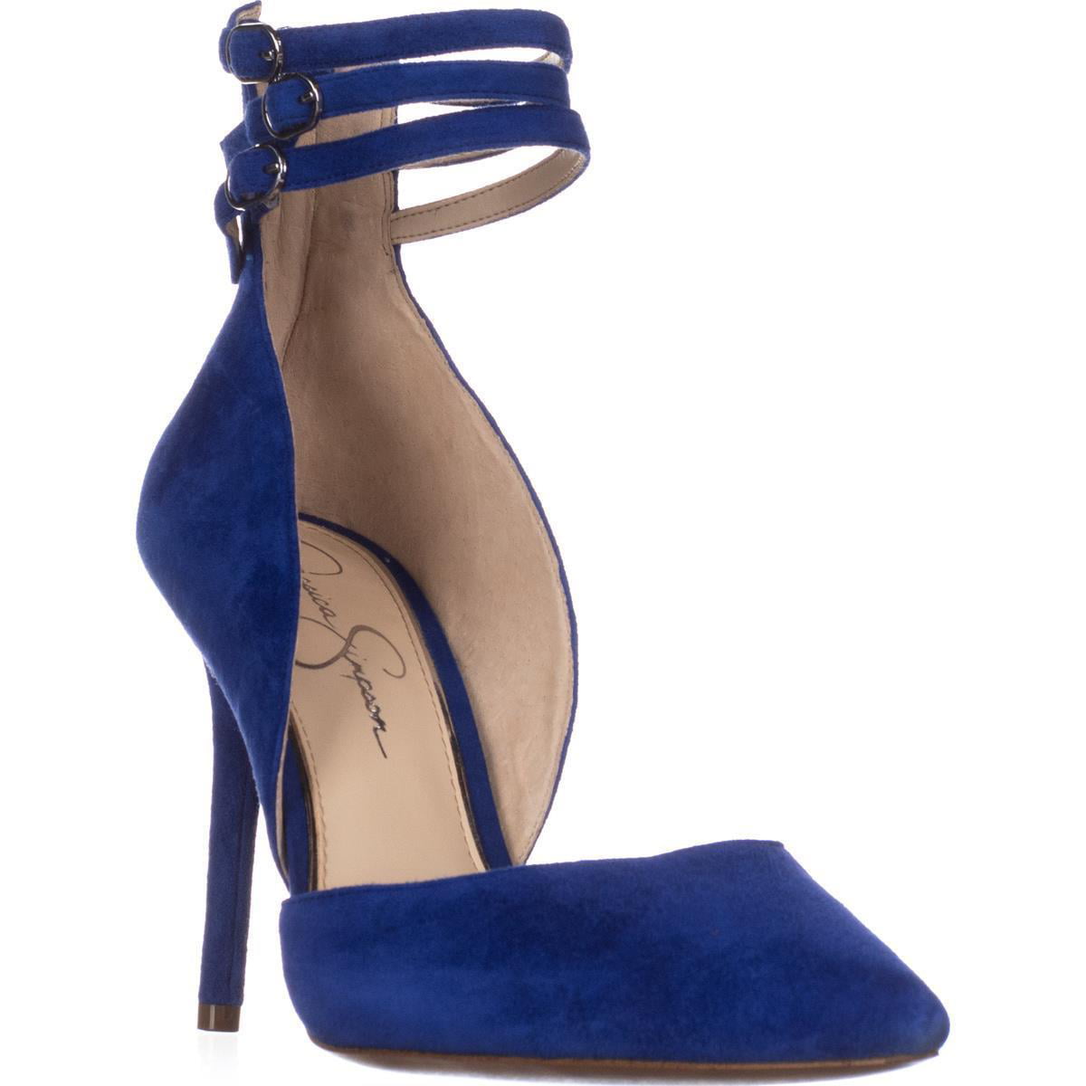 guiden Som regel fordel Womens Jessica Simpson Linnee Ankle Strap Pumps, Blue Violet - Walmart.com