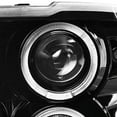 thumbnail image 5 of SMD LED Halo Projector Headlight In Jet Black Housing Clear Lens Made For And Compatible With 2009 - 2018 Dodge RAM 1500 2500 3500 09 10 11 12 13 14 15 16 17 18, 5 of 7