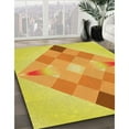 thumbnail image 3 of Ahgly Company Machine Washable Indoor Rectangle Transitional Neon Orange Area Rugs, 5' x 7', 3 of 7