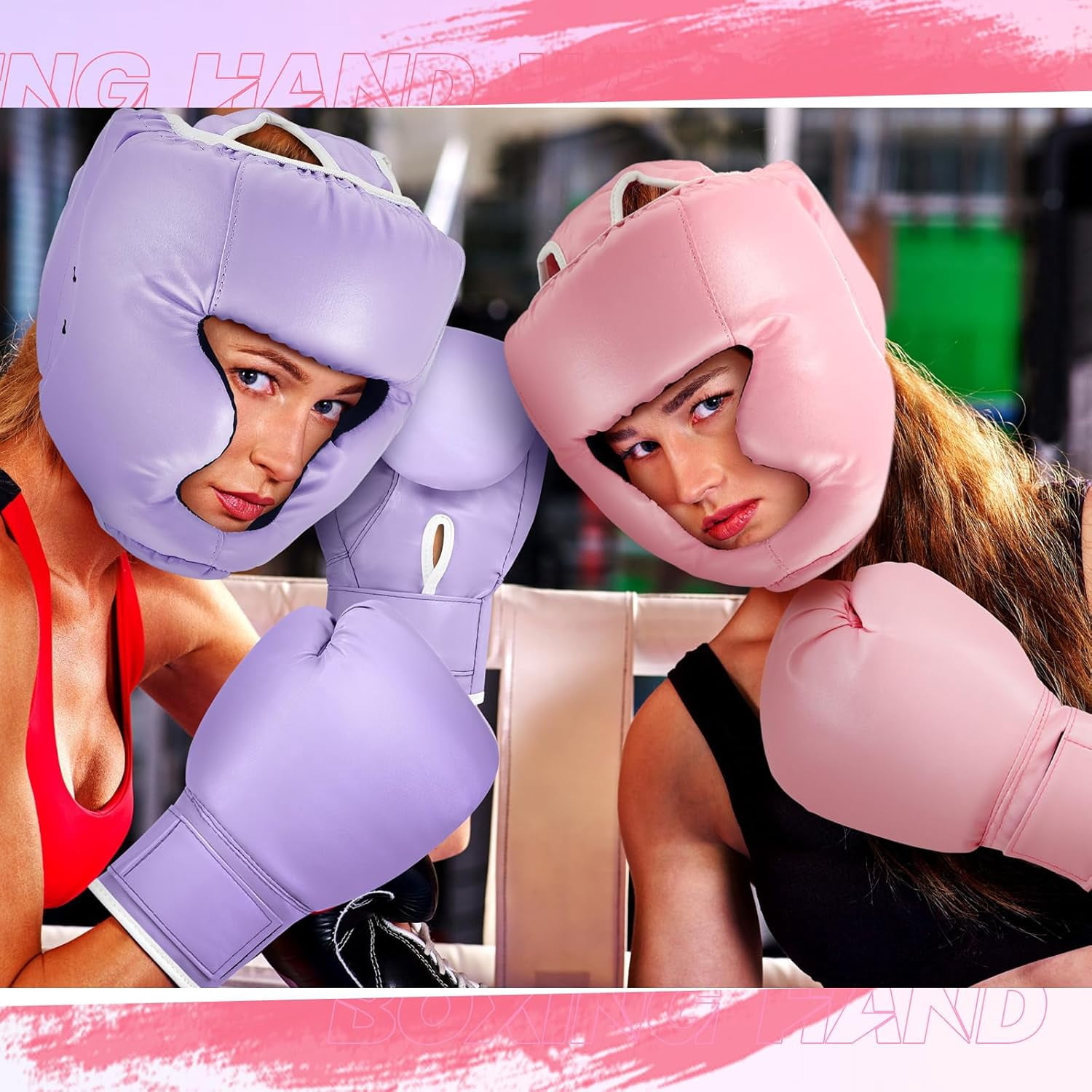 14-piece boxing set includes 2 pairs of 16-ounce (approximately 453.6 grams) boxing gloves, a helmet, and a face mask for adult and youth beginners training equipment
