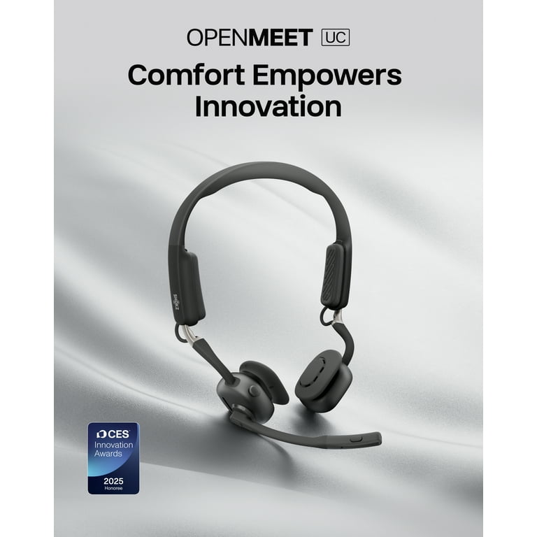 Shokz OpenMeet UC - Open-Ear Bluetooth Computer Headset - Noise