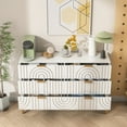 thumbnail image 4 of Furtivusia 6 Drawer Dresser for Bedroom, Modern Chest of Drawers with Metal handles, Wood Storage Cabinet for Living Room, Hallway, White, 4 of 8